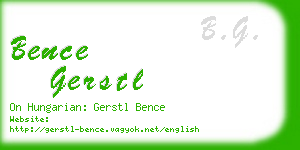 bence gerstl business card